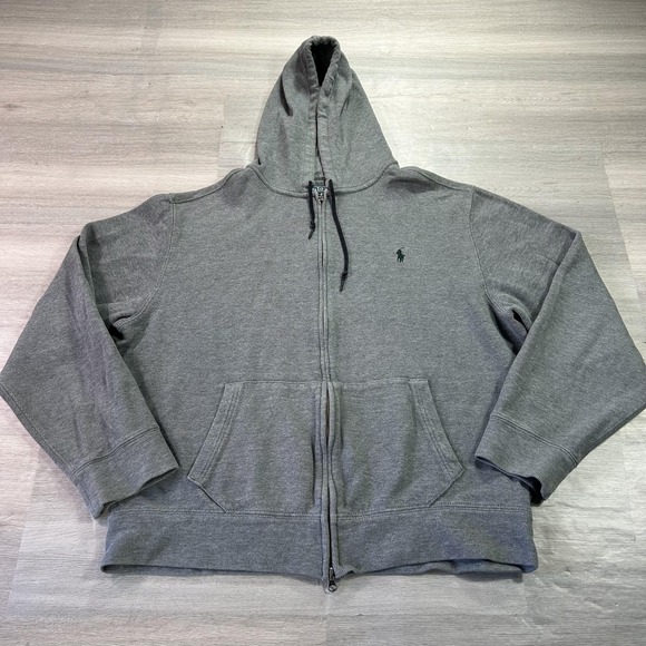 Polo Ralph Lauren Other - Polo Ralph Lauren Hoodie Mens XL Gray Full Zip Sweatshirt Pony Logo Pockets